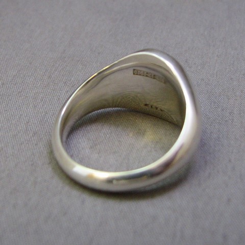 plain handmade silver signet rings